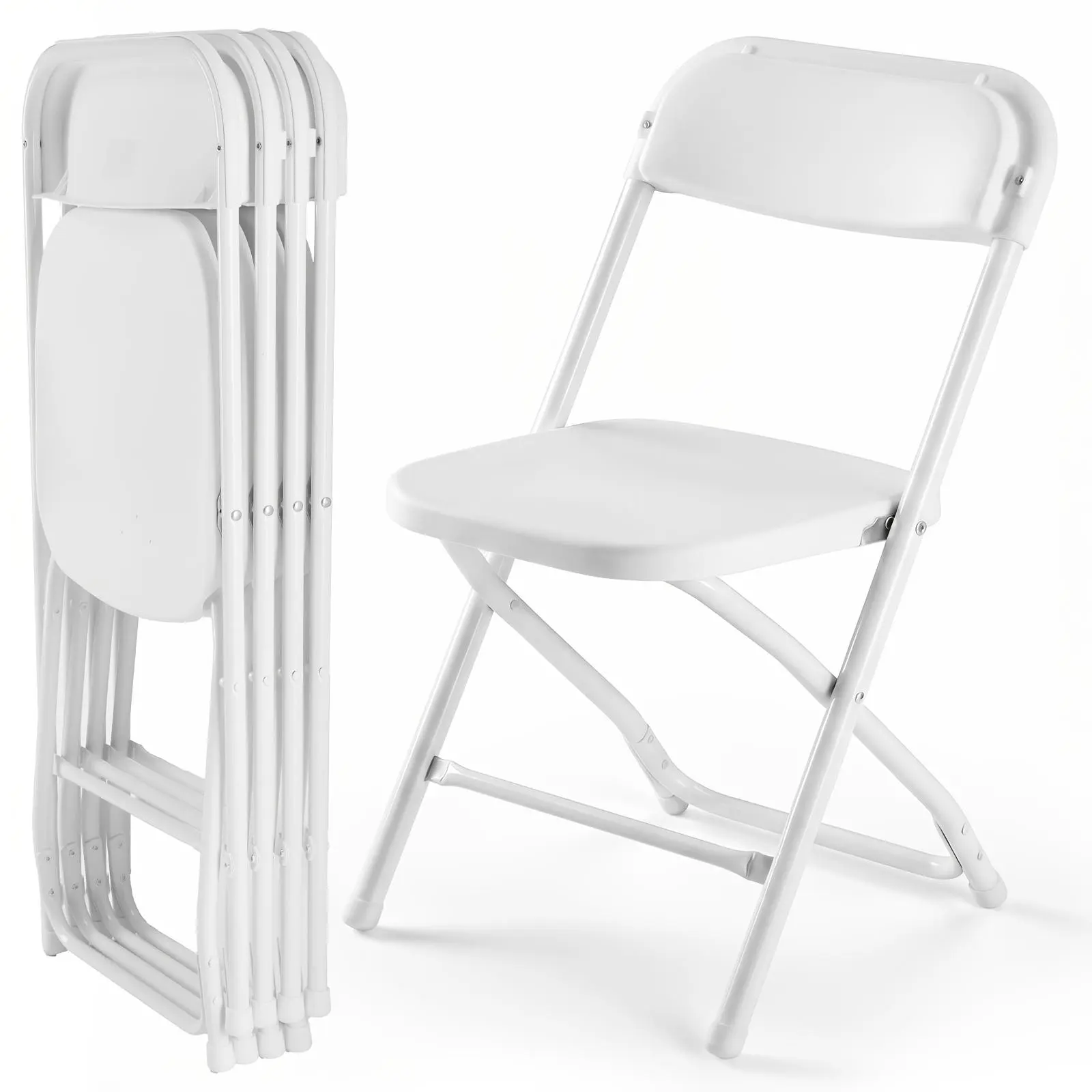 4/6/10pcs Office Plastic Folding Chair, 330LB Heavy Duty Load Capacity, Lightweight Foldable Office Chair for Office Use