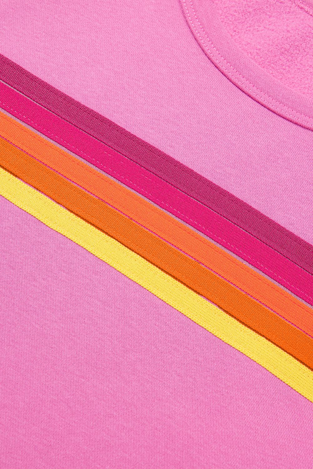 Mntaor Women's  Winteroutfit Comfy Striped Accent Crew Neck Pullover and Shorts Two Piece Loose Fit Set Pajamas Set Family Matching Set Cotton Fabric Loungewear