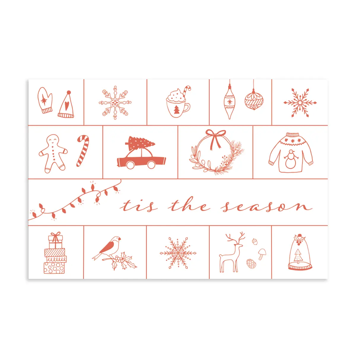 Iconic 'tis the season: holiday postcards christmas  card