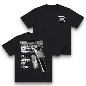 TLXT Fashion Designer TShirts Graphic Tees with Glock Gun Culture Firearm Enthusiast- Short Sleeve Unisex Shirt for Men & Women Casual All Seasons Crewneck Machine Washable Fitted Tee Menswear Top Stylish Streetwear Novelty Graphic T Shirt funny tshirt