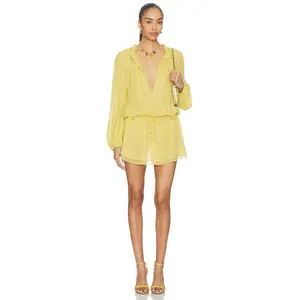 Tularosa Gianna Mini Dress in Chartreuse