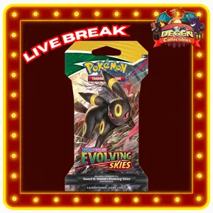 Pokemon TCG [ENG] Evolving Skies Sleeved Booster Pack - LIVE RIP ONLY TRADING CARD PACK