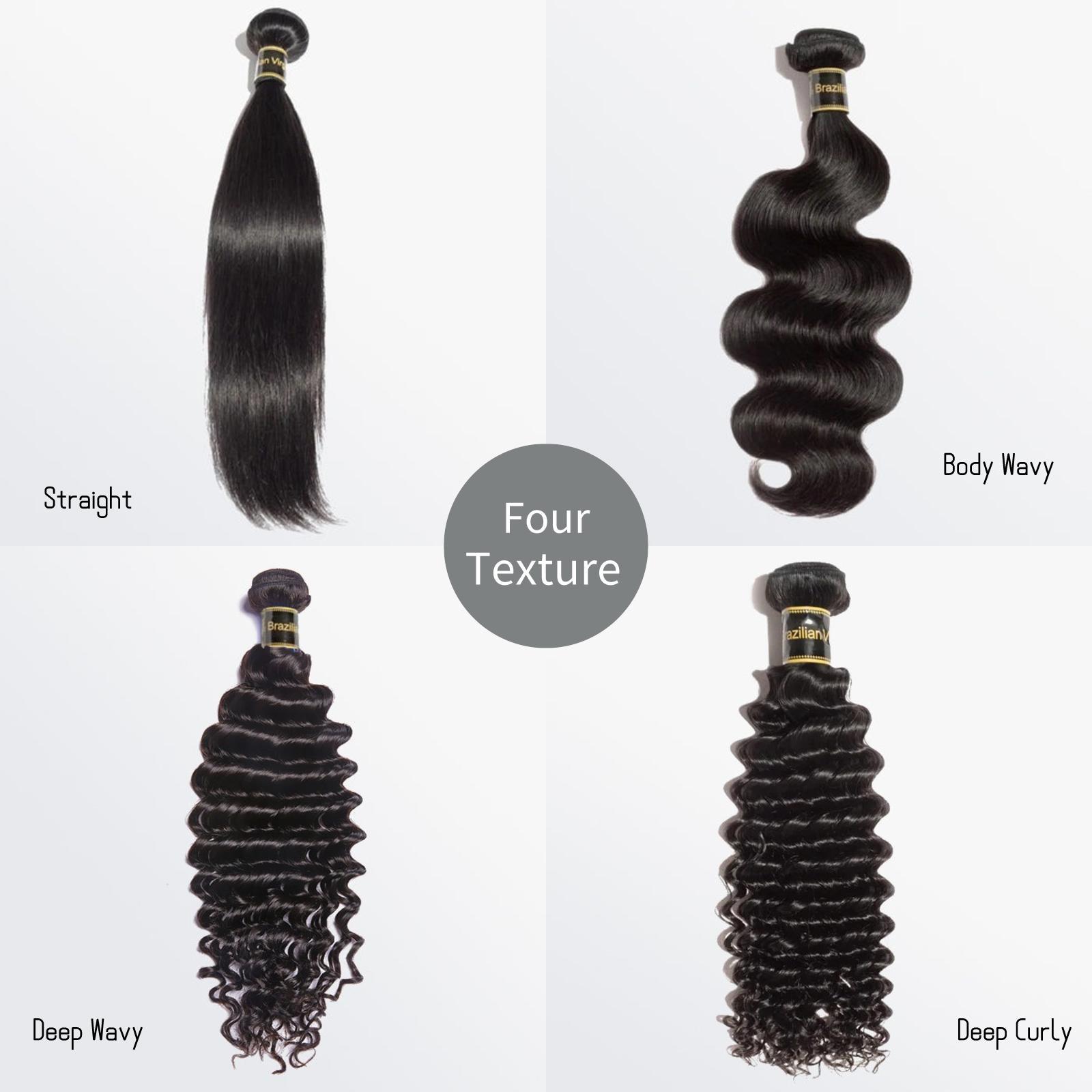 [Ashine] Luxury Brazilian Virgin Bundles 100% Human Hair Straight Body Wave Deep Curly bundles Tangle-free Re-wearable 10A Grade Salon Quality