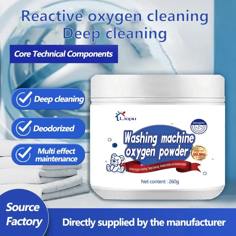 Liapu Washing Machine Deep Cleaning Powder Washer Tub Descaler Remove Odor Limescale Grime Household Cleaning Supplies Fit All Top Front Load Washers
