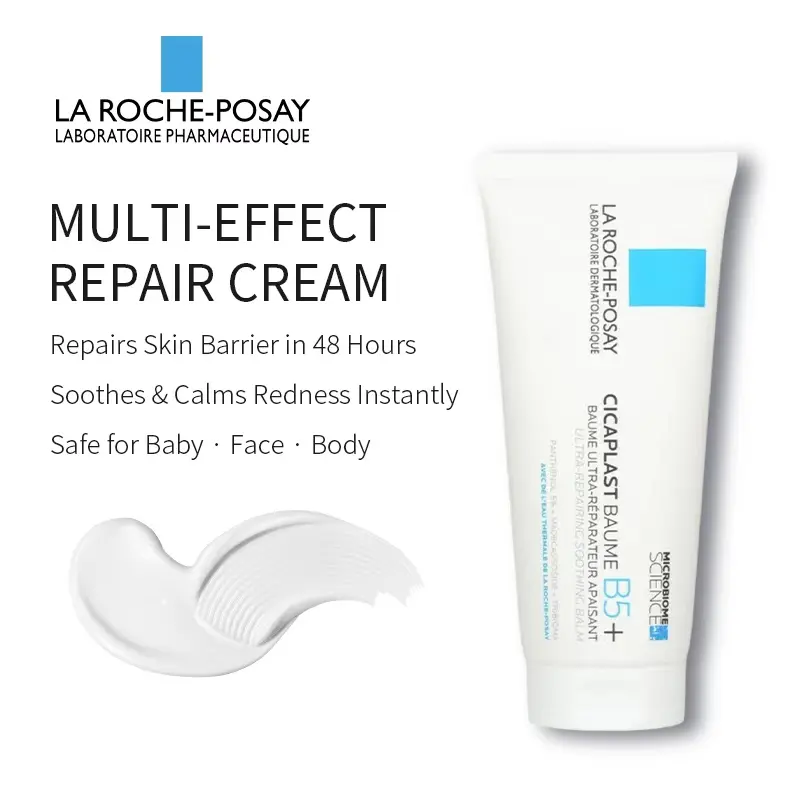 La Roche-Posay Cicaplast Baume B5 Soothing Repairing Balm 100ml/97g/3.3oz | Antibacterial Collagen Complex Moisturizer | For Sensitive Dry Skin Peeling | Hypoallergenic Gentle Everyday Mild Care backtoschool