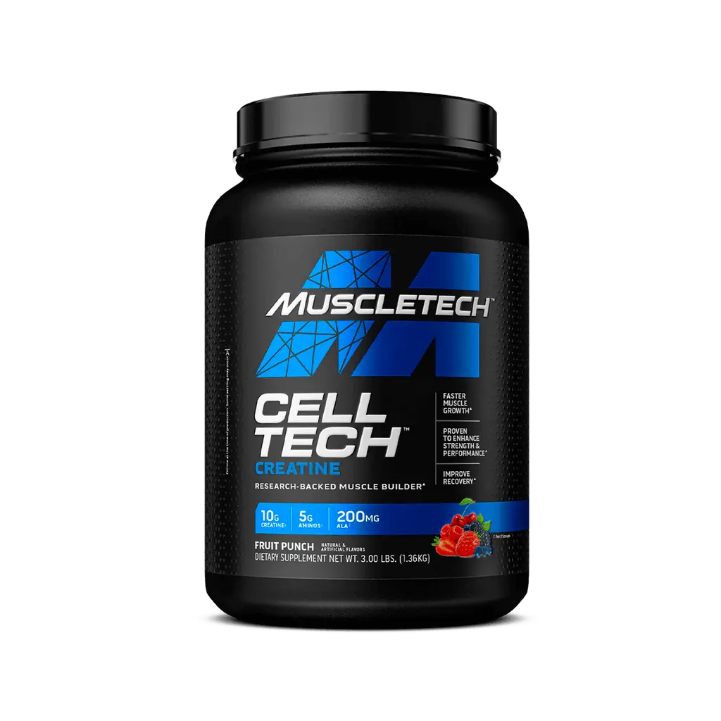 Cell-Tech Creatine Monohydrate Edible Powder, Build Muscle & Recover, Post-Workout Recovery Drink, Fruit Punch or Citrus, 3 lbs, 27 Servings, for Men & Women