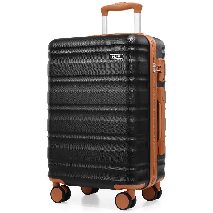 20-Inch Compact Hardside Carry-On Luggage - Lightweight Polycarbonate Rolling Suitcase with Spinner Wheels, TSA Lock, Synthetic Zippers for Travelers,back to school shopping, Airline Approved Luggage tiktokshopbacktoschool