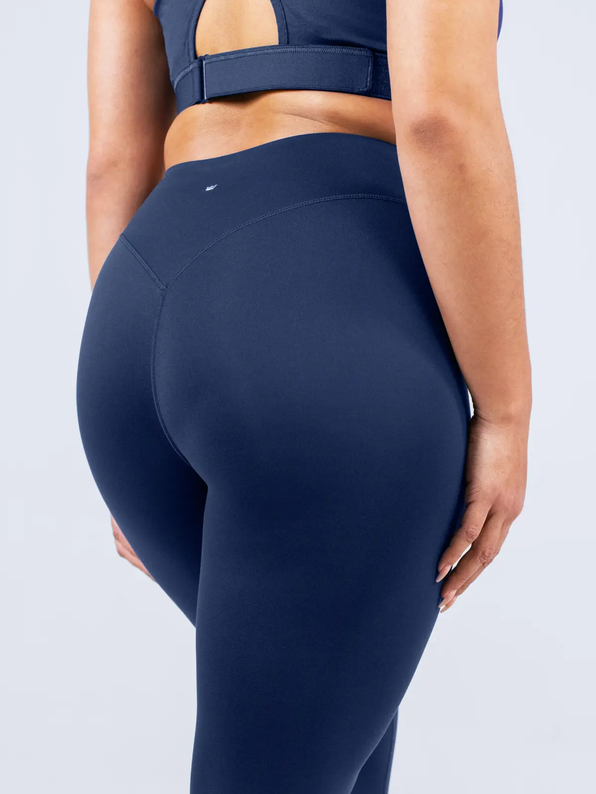 SHEFIT CloudNine No Front Seam High-Waisted Leggings - Bold Navy, Tummy Control, Squat-Proof, Moisture-Wicking, 7/8 Length, USA-Designed, Breathable Activewear Bottoms for Fitness Training, Gym Use