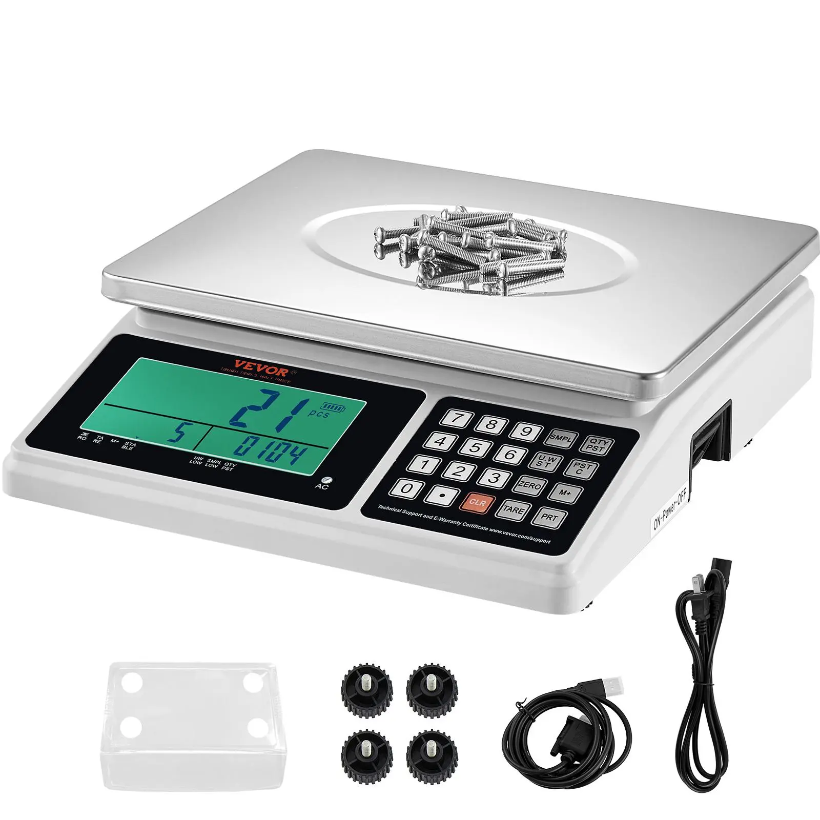 【SummerFinds】VEVOR Industrial Counting Scale,  , 30 kg x 1 g, Digital Scale for Parts and Coins, g/kg/lb Units, Electronic Gram Scale Inventory Counting Scale Kitchen Jewelry Scale with RS232 Port and LCD Screen Measuring Set