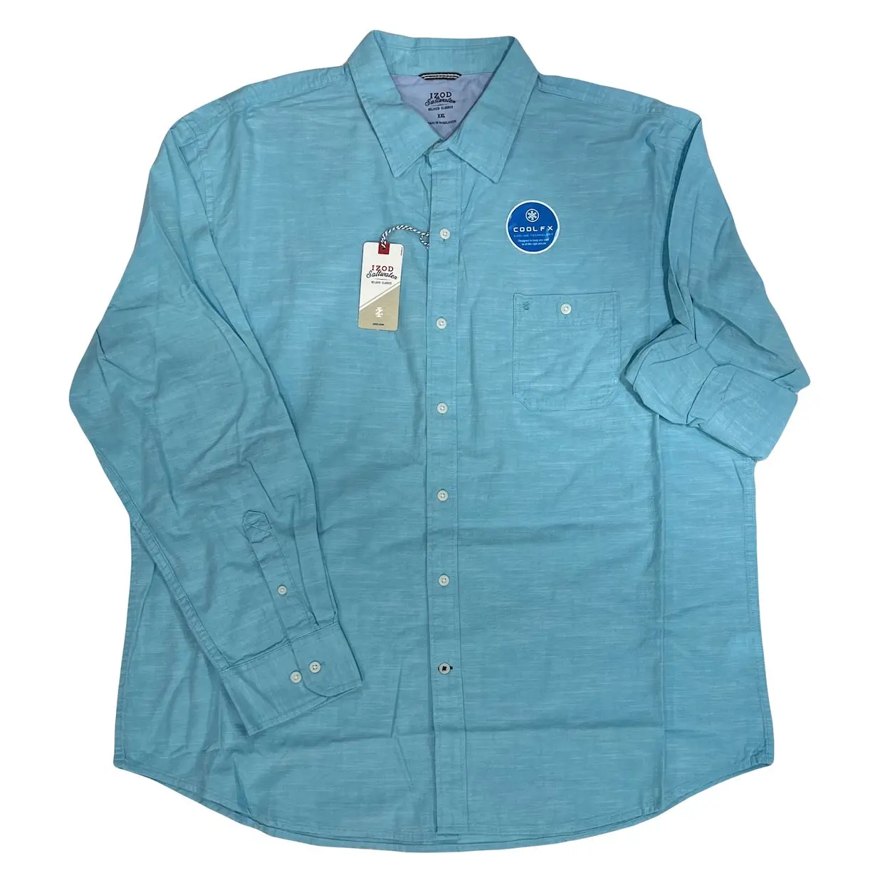 IZod Men's Long Sleeve Shirt - Cooling FX Performance Fabric