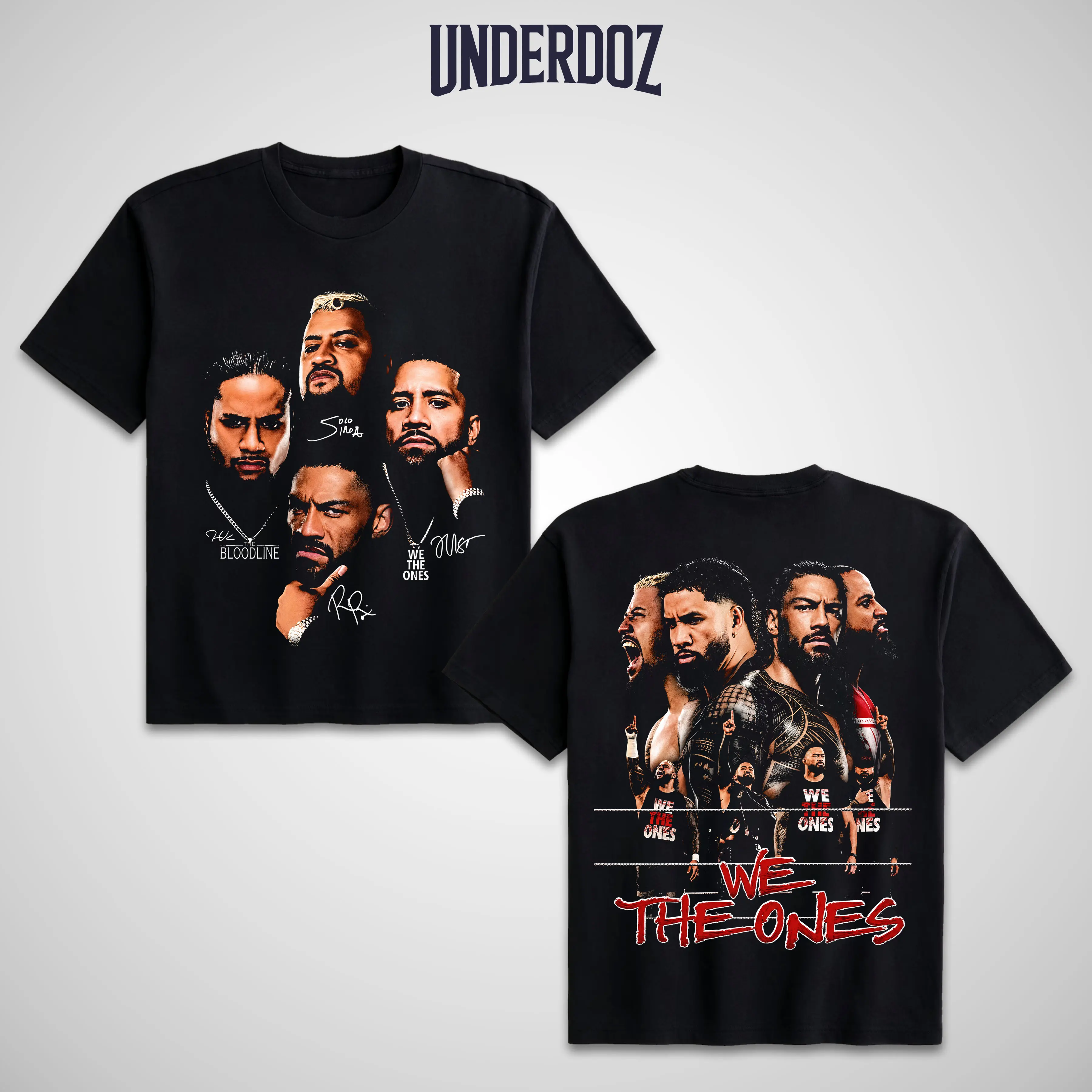 WWE The Bloodline We The Ones Tee, We The Ones T-shirt, WWE Wrestling Sports Shirt, 90s Style Graphic Print, Unisex 100% Cotton Short Sleeve Streetwear, Shortsleeve, Watch Party, Vintage T-Shirts
