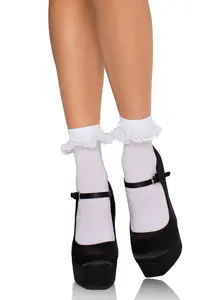 Diem Lace Ruffle Anklet Socks