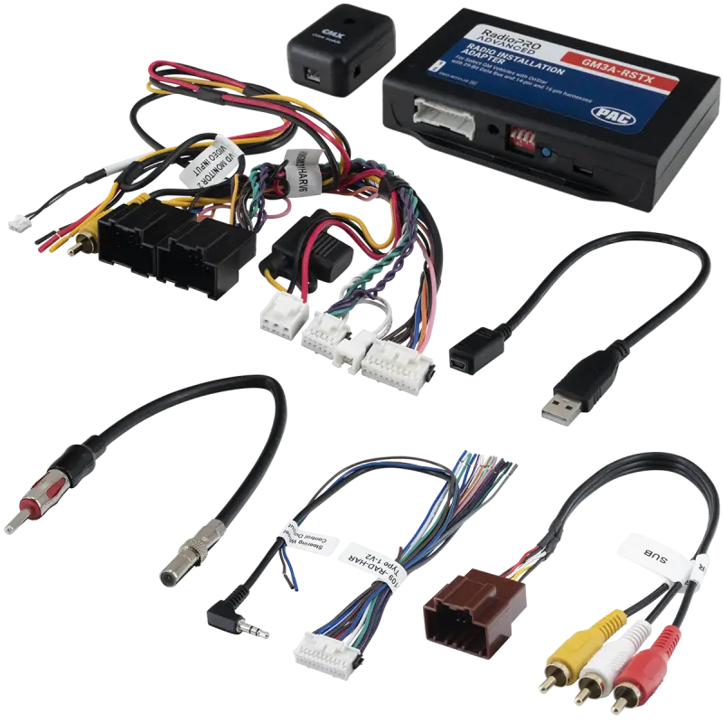 PAC Audio PAC-GM3ARSTX RadioPRO Advanced Interface for GM 2009+ Model Vehicles, Car Stereo Upgrade Accessory with Factory Bluetooth, USB Port, Antenna Adapter, Dual Zone Function, Plug-and-Play Databus Sync Multimedia Car Audio Installation Tool
