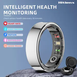 Smart Ring | Health Tracker – Heart Rate · Skin Temperature · Sleep · Stress · Cycle Tracking | Auto Activity Detection | Unisex | No Subscription | Android/iOS