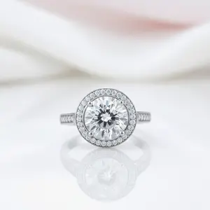 4.0 Ct Diamond Option Halo Luxury Engagement Ring