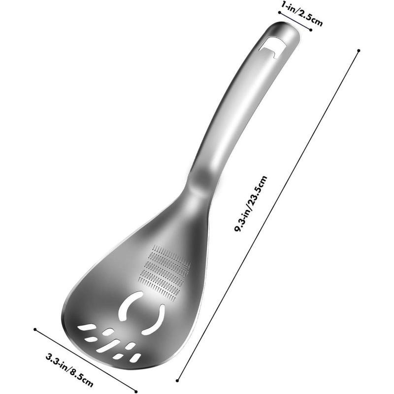 2026 2 PCS Heavy Duty Food Grade 304 Stainless Steel: Multifunctional Potato Masher with Slotted Spoon & Raw Egg Separator, Durable Kitchen Gadget for Mashing Potatoes, Avocados, Vegetables & Beans, Easy Clean & Dishwasher Safe.