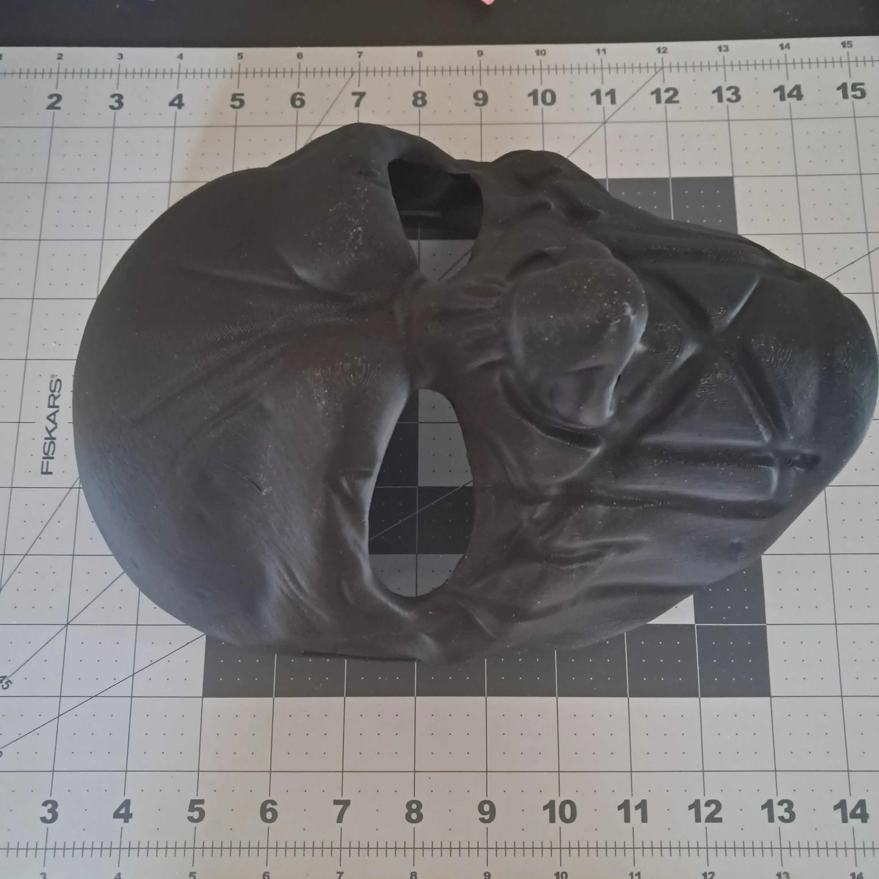 3D Printed Black Gothic Cyberpunk Halloween Mask - Unique Mask Design, Edgy Comfortable Lightweight Fan Art Replica, Hand Washable Party Prop for Bonfire Cosplay & Photo Use ©2025