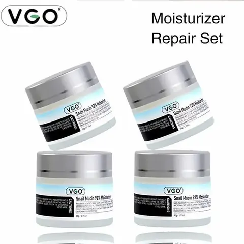 VGO 92% Mucin Boost Snail-Mucin Care Skin Repair Kit - 30ml Gentle Cleanser, Hydrating Serum, Vitamin C Unisex Nontoxic All-Skin Friendly Set for Hydrate, Oil Control, Anti-Aging, Acne Care Travel Essential