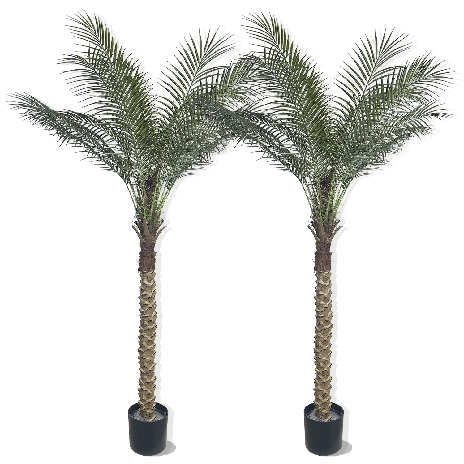 2-Pack 6ft Synthetic Artificial Palm Trees, Realistic Fake Plant Decoration, Faux Greenery Plants for Decorative Home & Outdoor Use