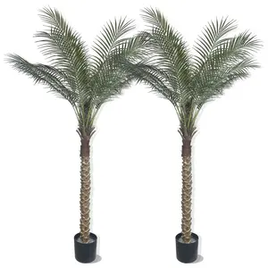 6ft Artificial Palm Tree, Realistic Fake Palm for Home decor, Tropical Home Decor(2 Pack) aesthetic outdoor decor