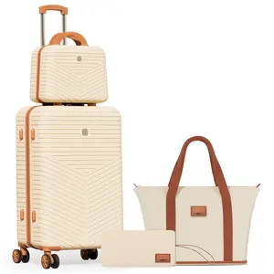 luggage Sets 4/6 Piece Carry on Luaagae Suitcases with Spinner Whells & TSA Lock, Carry on Suitcase ABS+PC Hard Shell Travel Suitcases