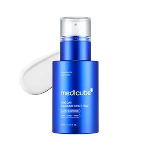 [Official Medicube Partner] One Day Exosome Shot 7500 30ml / 1.01 fl oz - Liquid Skin Booster Serum | Exosome, AHA+BHA+PHA | Pore Care, Dead Skin Cells, Skin Texture