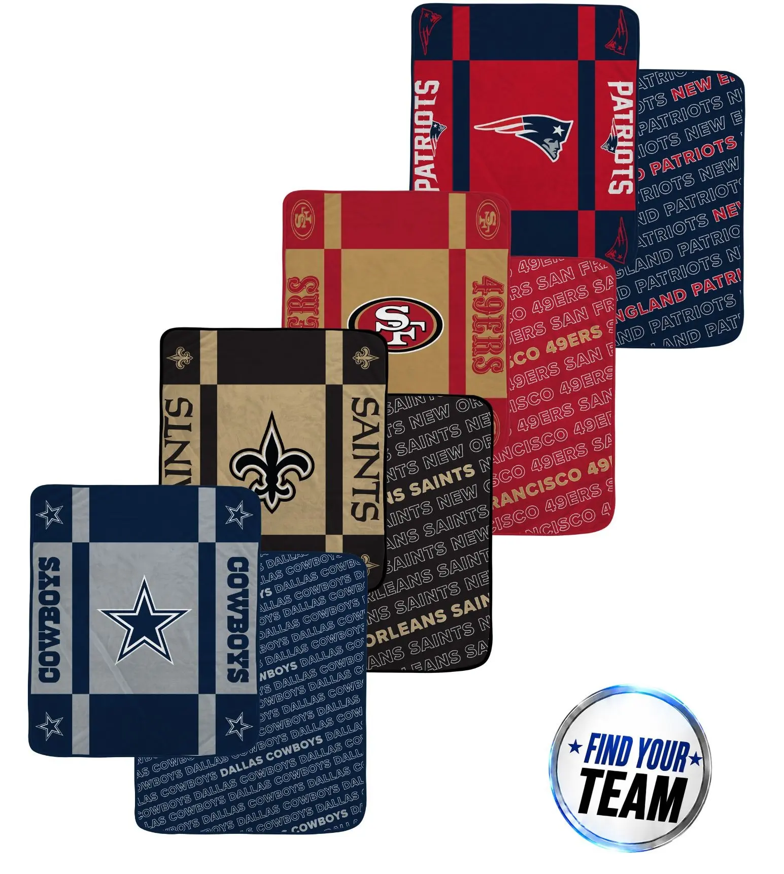 NFL Reverse Block Double Sided 60x70 Ultra Cozy Blanket