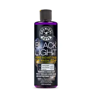 CHEMICAL GUYS BLACK LIGHT Car Wash Soap – pH-Balanced Foaming Soap Enhances Dark Paint Gloss, Safe on Wax & Sealant, High Lubricity for Scratch-Free Wash, Cleaning
