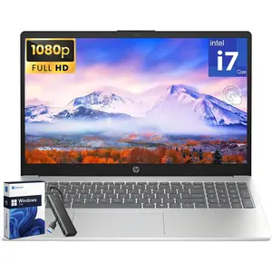 HP Flagship 15.6" FHD Touchscreen Business Laptop, Intel 10-Core i7-1355U(Up to 5.0 GHz), up to 64 GB RAM, 4 TB SSD, Intel Iris Xe GPU, Wi-Fi 6, HD Camera, HDMI, Copilot AI, Windows 11 Pro, w/Accessories