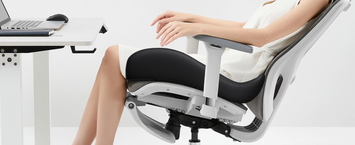 Benazcap Non-Slip Ergonomic Memory Foam Seat Cushion for Office Gaming Chair & Car,Pressure Sciatica Pain for Long Drives,Washable Cover, Back & Leg Support, Ideal Gift