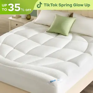 【BEDLORE】Mattress Topper, Extra Thick Tencel Blend Pillow Top Pad, Soft & Breathable Comfort Layer, Deep Pocket Design Fits 6–15 Inch Mattresses, Ideal for Bedroom & Home Use