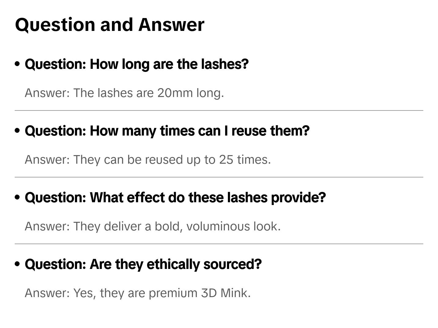 Gabriela Lashes, style “LUNA” (1 pair) 3D Mink Lash Strip, 20mm, Mega Volume, Dramatic  Eyelashes, High quality & Reusable