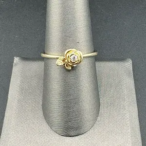 Gold 14k ring size 9 rose design for everyday wear