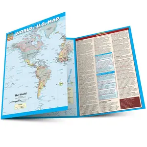 QuickStudy | World & U.S. Map Laminated Reference Guide