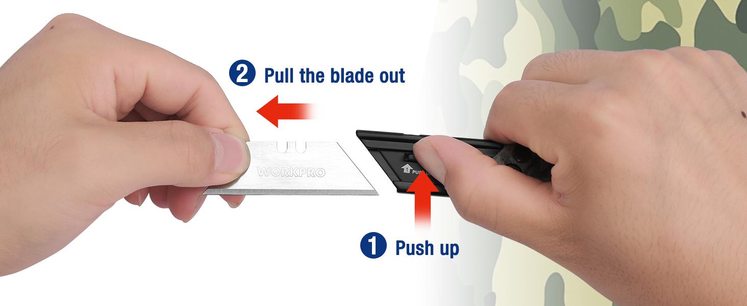 #fathersdaygift WORKPRO 3-Pack Folding Utility Knife, Quick Change Blades Box Cutter, EDC Foldable Pocket Utility Knife Sets with Belt Clip