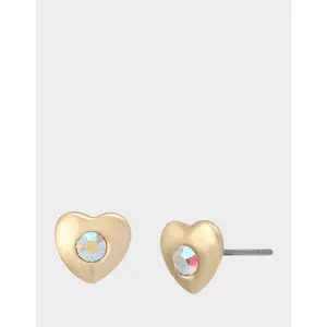 Betsey Johnson HEART STUDS CRYSTAL