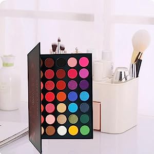 BEAUTY GLAZED 35 Pigmented Eyeshadows , Multi-Finish Matte and Shimmers Makeup , Waterproof Blendable Eye Makeup , Cruelty- Free Makeup Palette