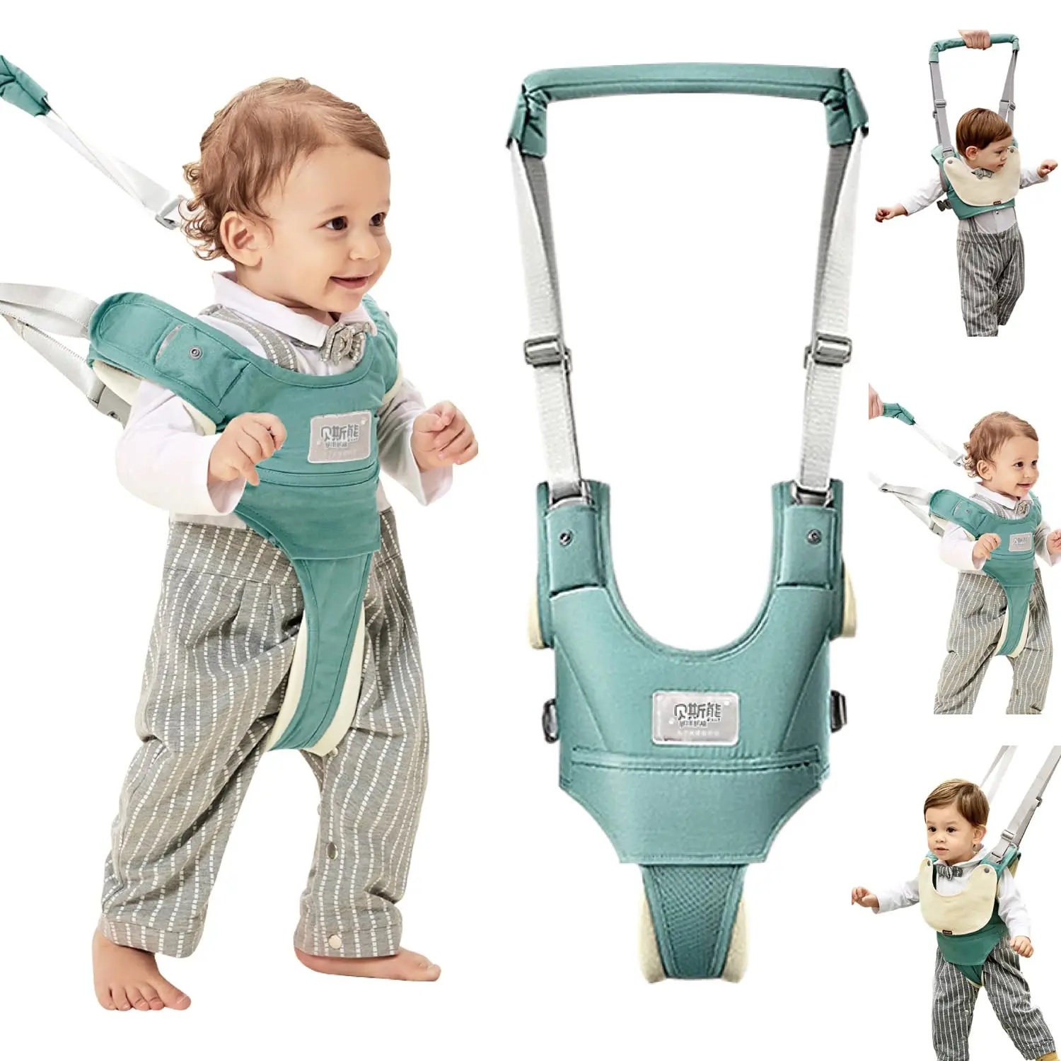 Baby Walking Harness with Handheld Assistant Belt - Secure Walking Aid for 7 - 24 Month Old Infants & Toddlers in Learning Gift Cotton
