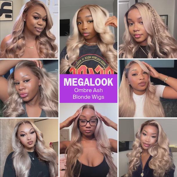 [daren]Megalook Airtouch Balayage 13x6 Three-Go Glueless Lace Frontal Pull Go Wigs Brown to Honey Blonde Silky Straight Ombre Pre-All Wigs 100% Human Hair Wig 320℉ Heat Resistant SpringStatements