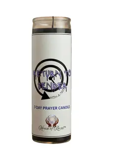 Return to Sender Prayer Candle (Fixed) for Returning Evil and Negative Energy | House of Rozel