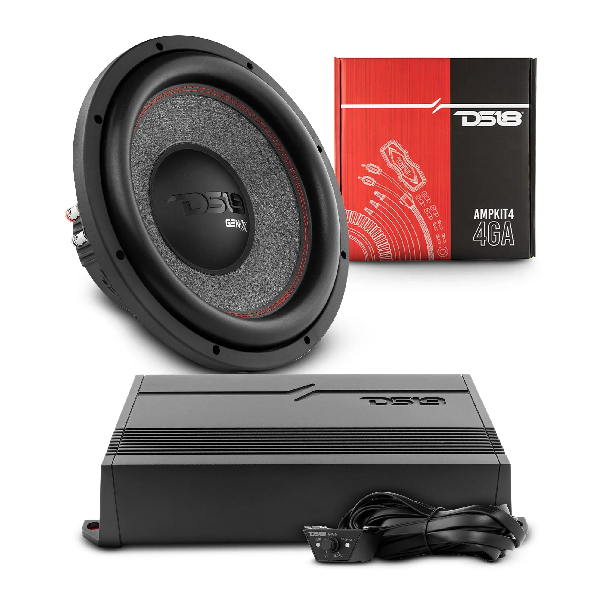 Bass Bundle: 12" Subwoofer with Monoblock Amplifier and Installation Kit