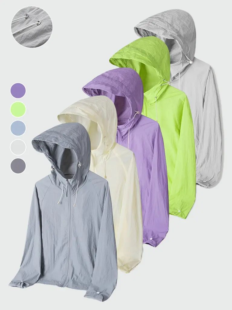 Unisex Ultra-Thin Hooded Sun Protection Jacket | UV-Blocking Lightweight Outdoor Windbreaker，Men's Sun Protection Jacket