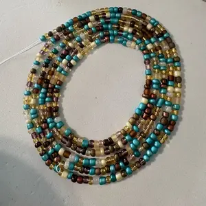 Howdy denim Tie on waist beads