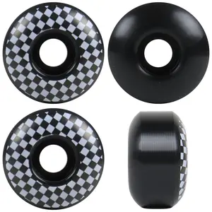 Skateboard Wheels 52mm x 31mm 100A High Rebound Checker Black/White