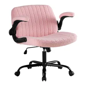 Height Adjustable Criss Cross Chair with Wheels and Armrests - Office Wide Swivel Home Office Desk Chairs Reading Chair