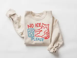 No ICE Please Cat Shirt, Abolish ICE T-Shirt, Anti ICE Political Graphic, Pro Immigration Sweatshirt Hoodie
