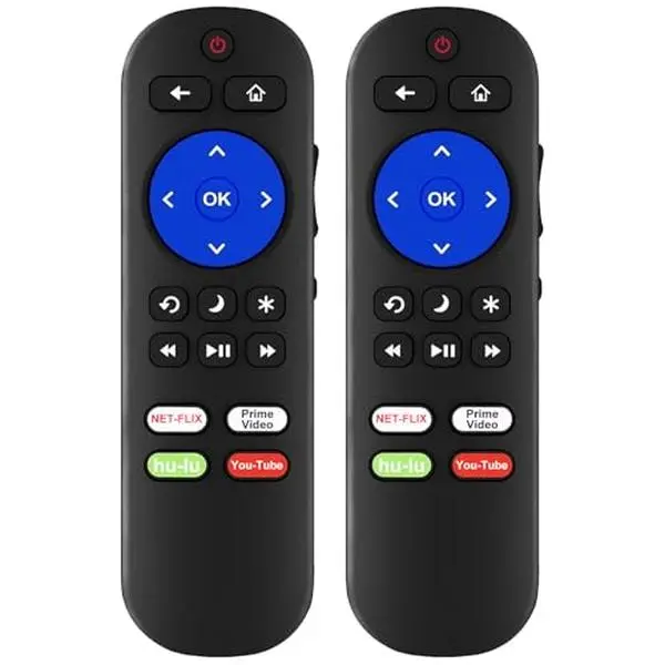 Pack of 2 IR Remote Only for Roku Built-in TV Remote,for Hisense/TCL/Onn/Element/Sharp/Haier/Hitachi/LG/Sanyo/JVC/Magnavox/RCA/Philips/Westinghouse Roku Series Smart TV, Not for Others Roku or TV