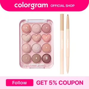 Colorgram Eyes Duo - Under Eye Highlighter Stick + Pin Point Eyeshadow Palette for effortless K-beauty eye makeup Matte Daily