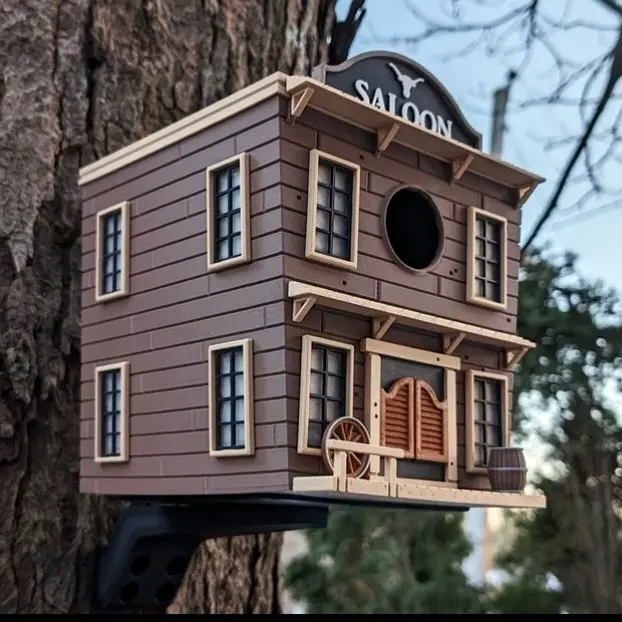 The Saloon 3d printed bird house.