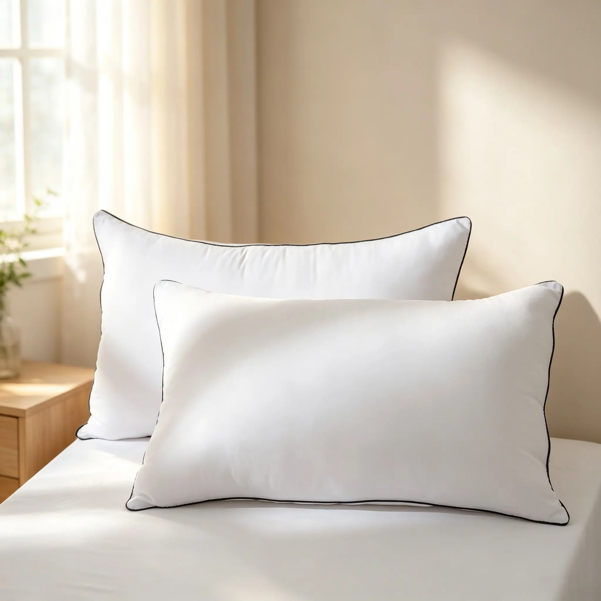 UFIST Hotel Collection 2 Pack Bed Pillows, Soft Breathable High-Loft Resilient Pillows, All-Season Support for Back/Side Sleepers, Home Travel Office Use
